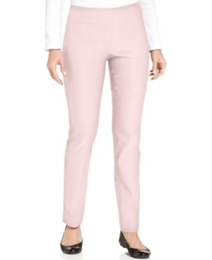 Calça feminina Charter Club Cambridge Tummy Control Slim Leg Rosa Tamanho 2P