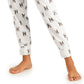 Conjunto de pijama feminino Jenni com calça de lã e máscara para os olhos, 3 peças, cinza, tamanho grande