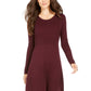 Vestido suéter de malha canelada feminino Style &amp; Co, roxo, tamanho médio
