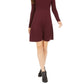 Vestido suéter de malha canelada feminino Style &amp; Co, roxo, tamanho médio