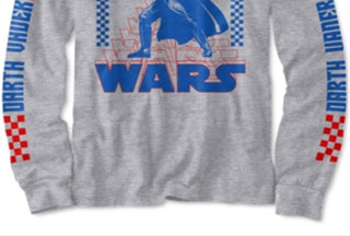 Camiseta Star Wars Big Boy's Sith Lord Vader Cinza Tamanho Médio