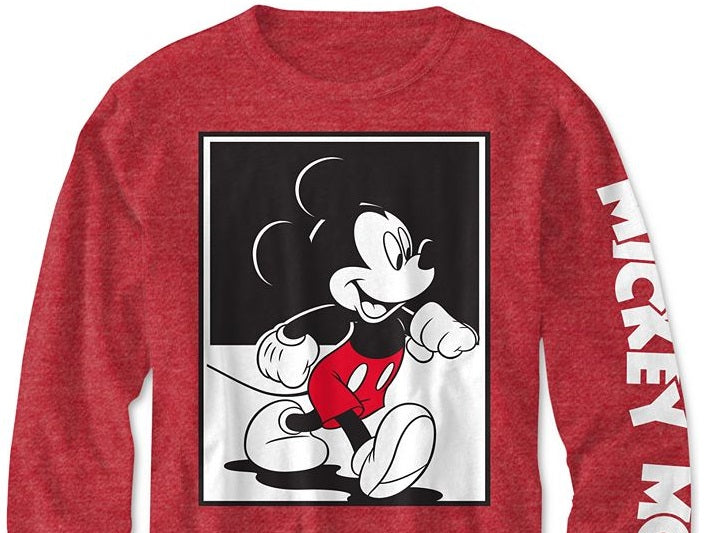 Camiseta Mickey Mouse Worldwide da Disney Big Boy's Vermelha Tamanho P
