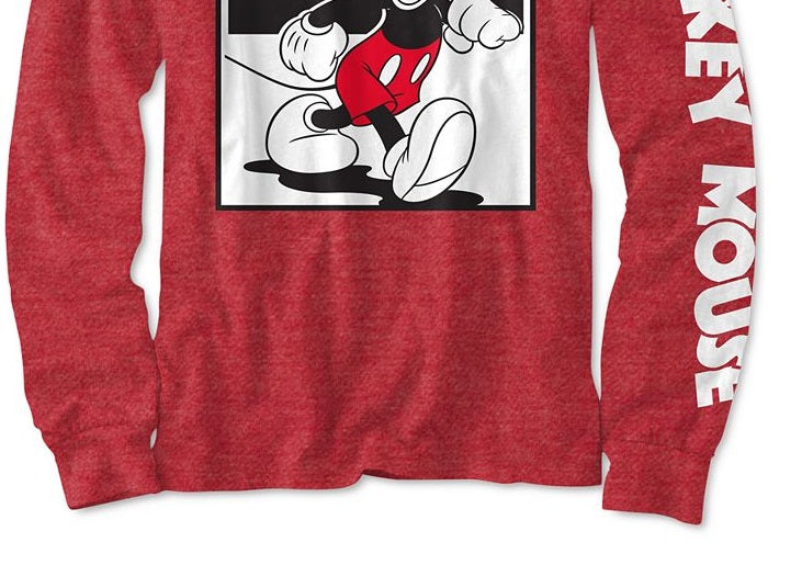 Camiseta Mickey Mouse Worldwide da Disney Big Boy's Vermelha Tamanho P