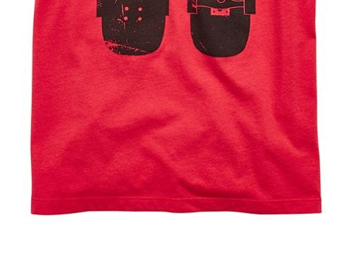 Camiseta Epic Threads Big Boy's Skateboard Bolt Vermelha Tamanho Grande
