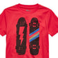 Camiseta Epic Threads Big Boy's Skateboard Bolt Vermelha Tamanho Grande