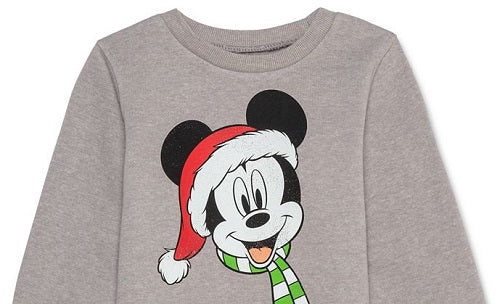 Moletom Mickey Mouse para meninos da Disney, tamanho 7, cinza