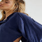 Free People Melodi Henley Azul Masculino Tamanho X-Grande