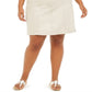 Saia-calça feminina Karen Scott Plus Knit com cós alto e bege, tamanho 20W