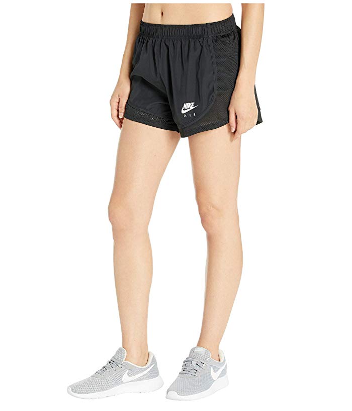 Shorts de corrida Nike Air Tempo feminino, preto, tamanho extragrande