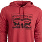 Moletom com capuz Levi's Logo Masculino Vermelho Carmesim Tamanho Grande