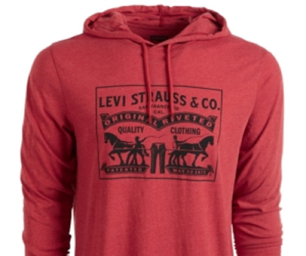 Moletom com capuz Levi's Logo Masculino Vermelho Carmesim Tamanho Grande