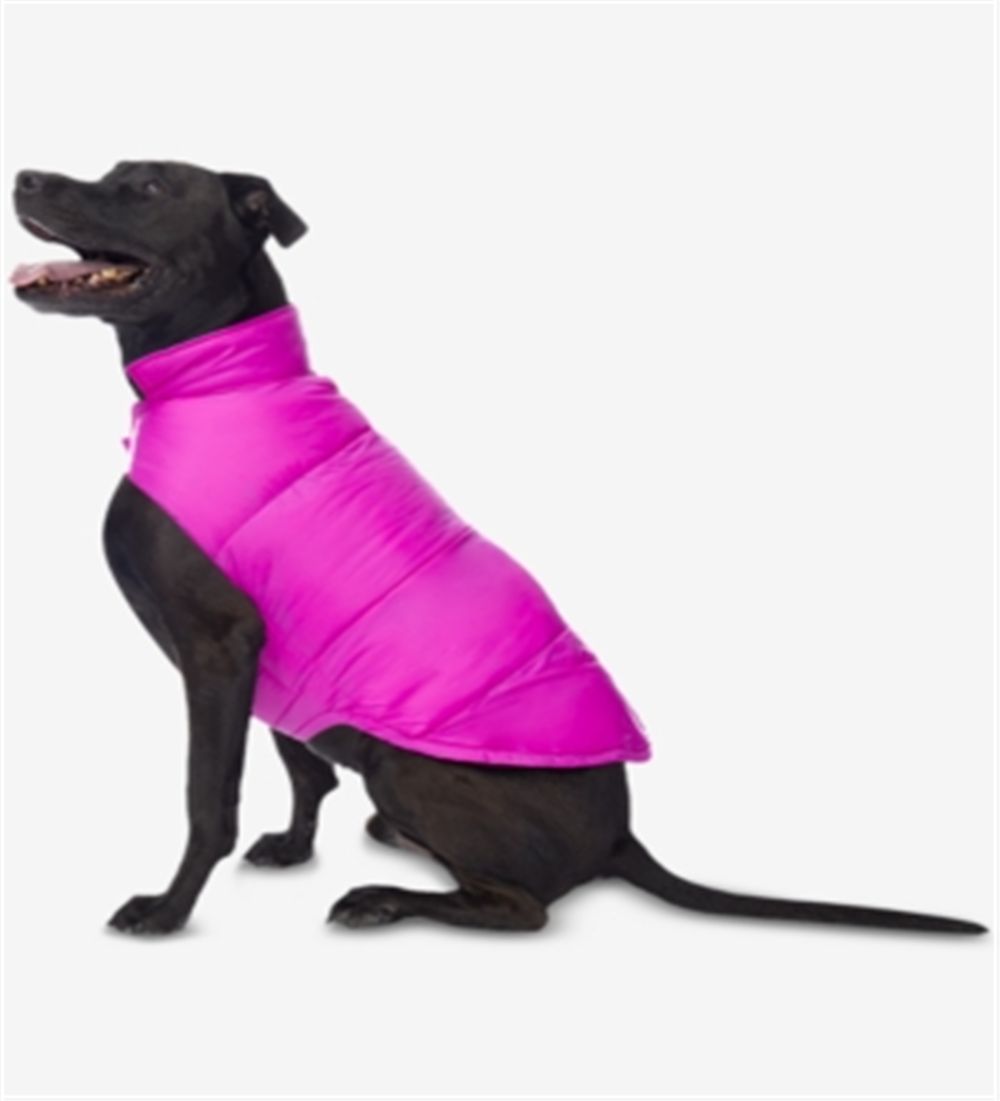 Casaco de penas reversível 32 graus para cães, rosa, tamanho S