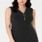 Vestido curto sem mangas feminino JM Collection, preto, tamanho médio