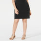 Vestido curto sem mangas feminino JM Collection, preto, tamanho médio