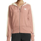 Moletom com capuz Champion Heritage Herringbone com zíper, rosa, tamanho grande, feminino