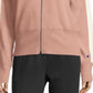 Moletom com capuz Champion Heritage Herringbone com zíper, rosa, tamanho grande, feminino