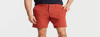 Calções de convés Nautica Stretch Classic Fit para homem, vermelho, tamanho 30