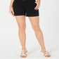Shorts jeans feminino com cinto Style &amp; Co, preto, tamanho 4