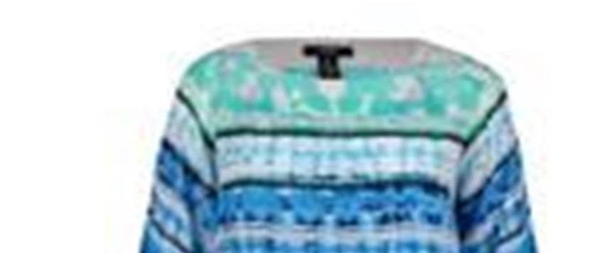 Blusa feminina Alfani de chiffon com estampa de bolinhas, azul, tamanho pequeno e pequeno