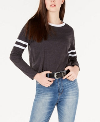 Camiseta de futebol universitário Ultra Flirt Junior's Varsity, preta, tamanho médio