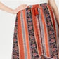 Saia feminina estampada alta e baixa, tamanho XX-G, vermelha, estilo &amp; co