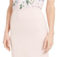 Saia lápis texturizada feminina Calvin Klein, rosa, tamanho 6