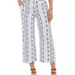 Calça Cropped Jacquard Feminina Style &amp; Co Branca Tamanho P