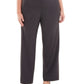 Calça reta Calvin Klein Plus Highline feminina, cor carvão, tamanho 24W