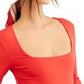 Body feminino Truth Or Square da Free People, vermelho, tamanho grande