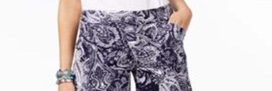 INC International Concepts Short Feminino de Perna Reta Tamanho Azul 10