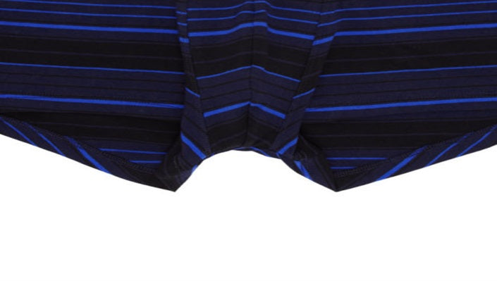 Cueca Boxer Listrada Masculina Boss Azul Tamanho Grande