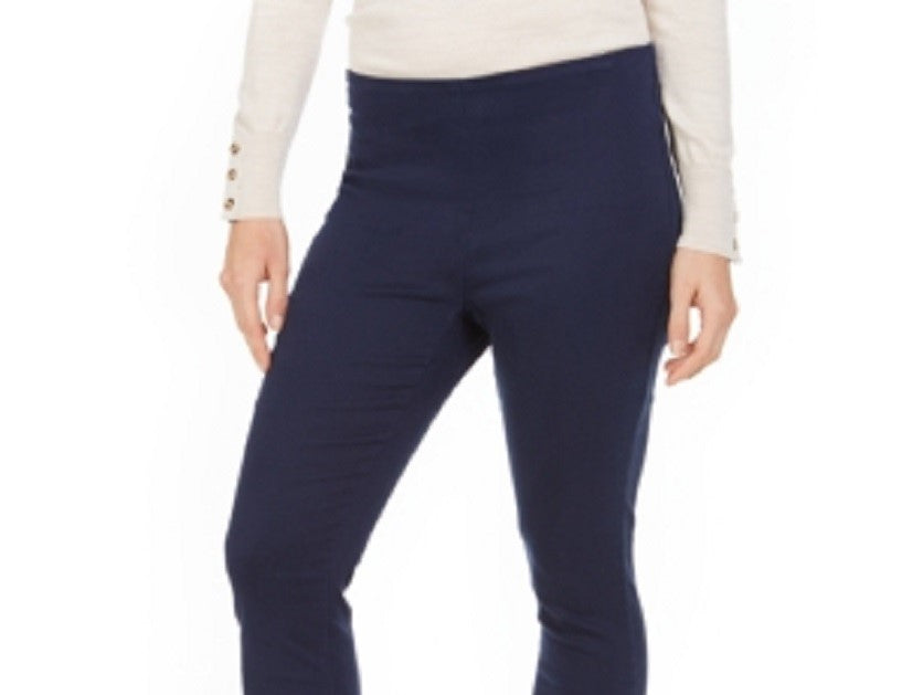 Calça curta feminina Charter Club Chelsea Stretch Twill Azul Tamanho 10 Petite