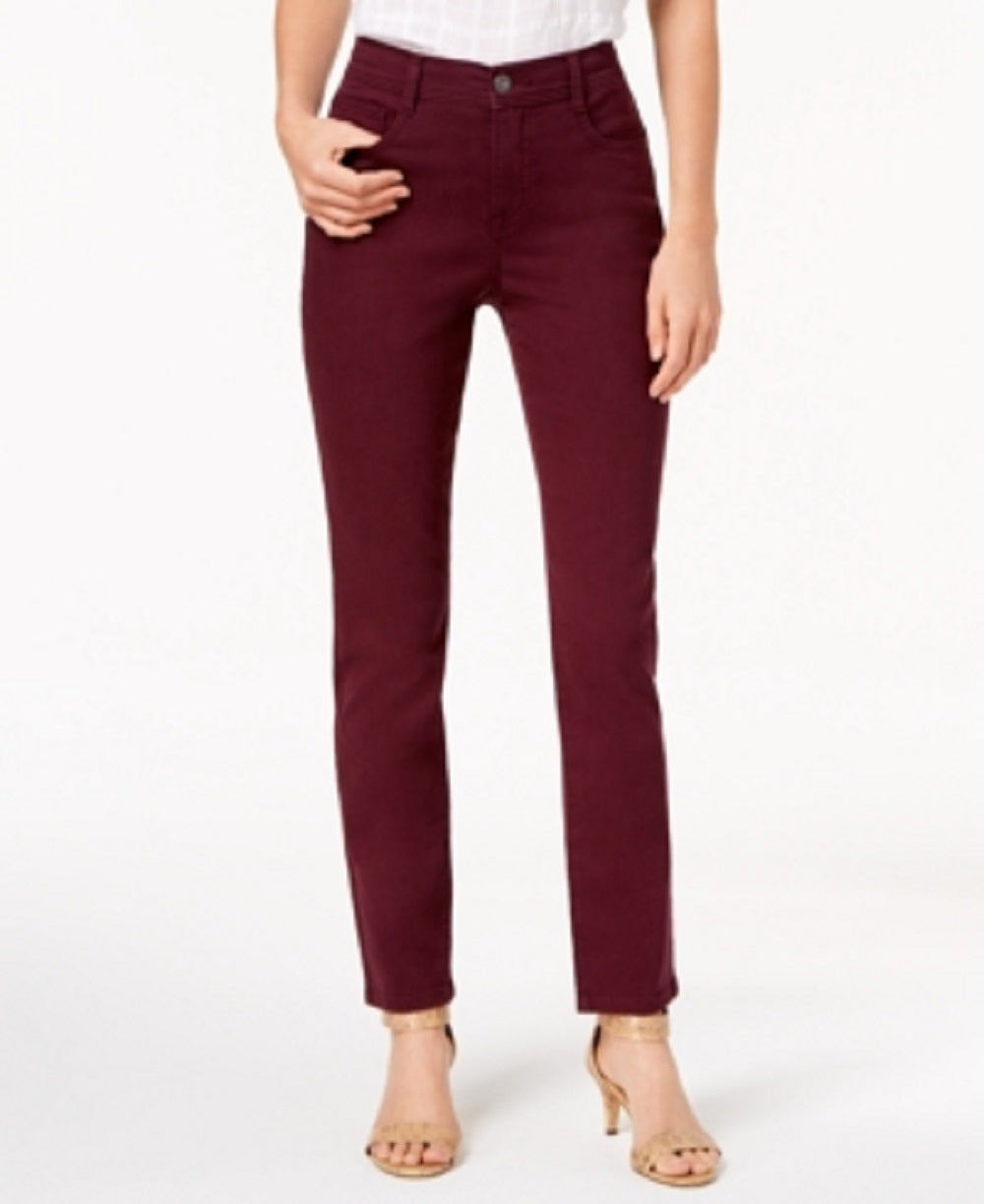 Jeans feminino com controle de barriga Style &amp; Co. Roxo, tamanho 16 Petite