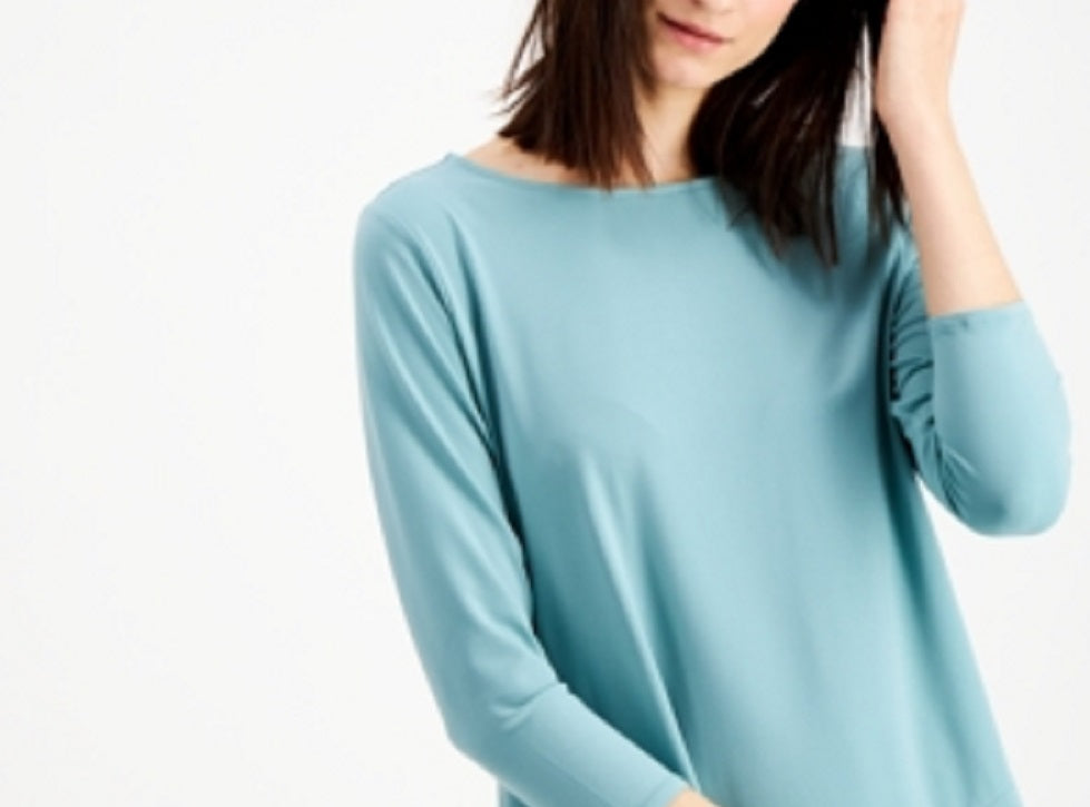 Túnica feminina Alfani com bainha cruzada transparente, verde, tamanho XX-G