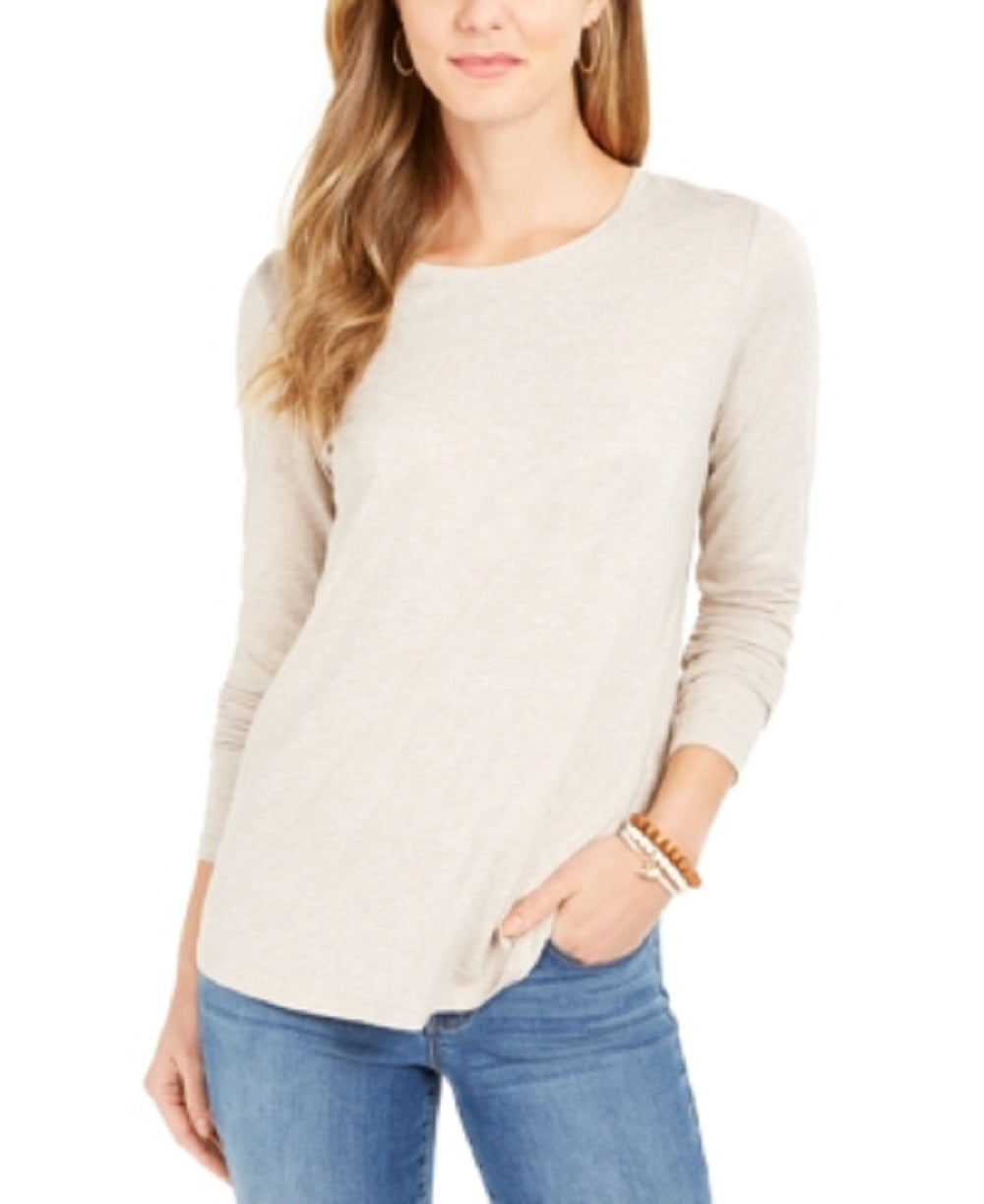 Top feminino com brilho salpicado, marrom, tamanho XX-G, da Style &amp; Co.