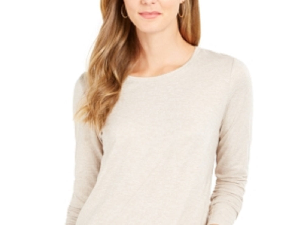 Top feminino com brilho salpicado, marrom, tamanho XX-G, da Style &amp; Co.