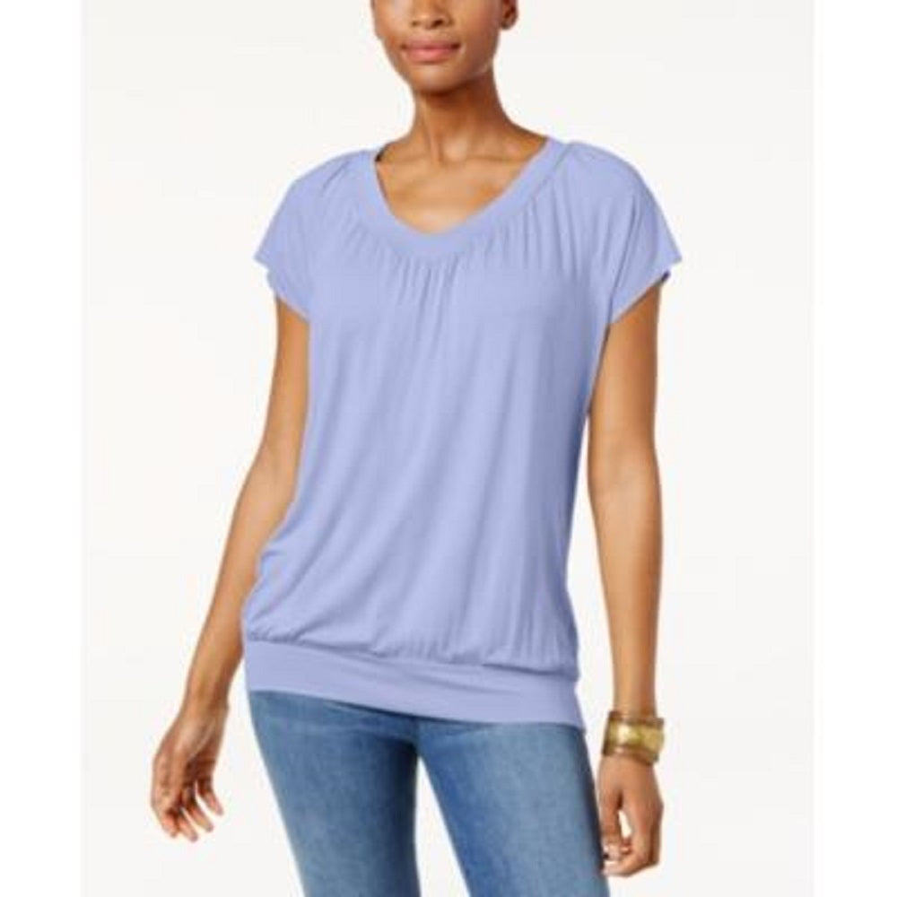 Camiseta feminina Blusa JM Collection Roxa Tamanho X-G