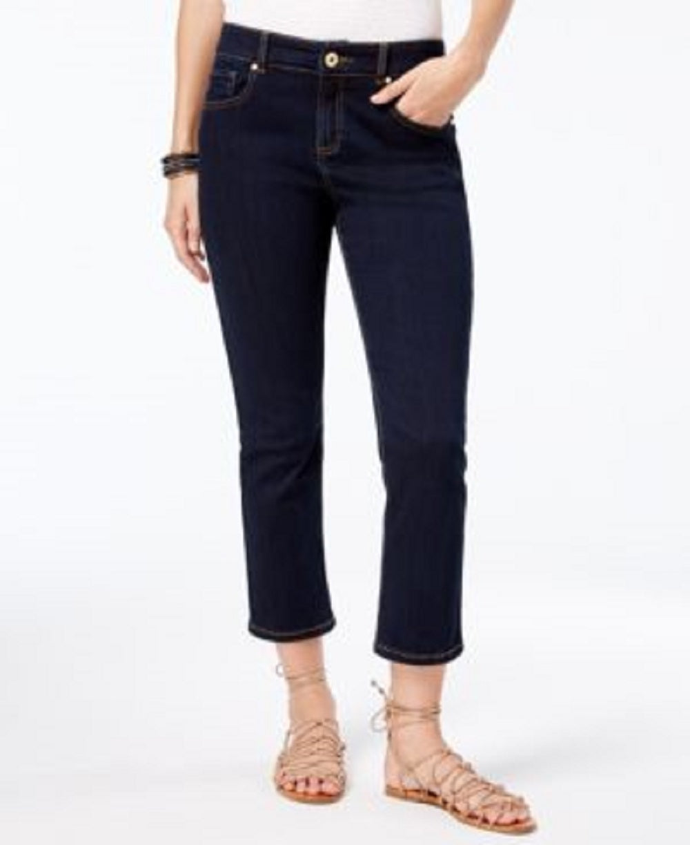 Calça jeans skinny cropped feminina INC International Concepts, azul, tamanho 0