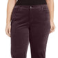 Calça jeans feminina Charter Club Lexington Tummy Control de veludo cotelê vermelha, tamanho 28W