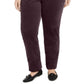 Calça jeans feminina Charter Club Lexington Tummy Control de veludo cotelê vermelha, tamanho 28W