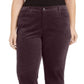 Calça jeans feminina Charter Club Lexington Tummy Control de veludo cotelê vermelha, tamanho 26W