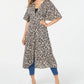 Thalia Sodi Duster Animal Print Feminino Marrom Tamanho Médio