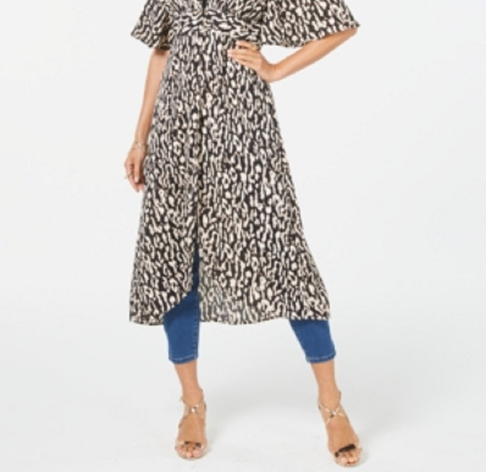 Thalia Sodi Duster Animal Print Feminino Marrom Tamanho Médio