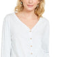 Blusa listrada com amarração frontal feminina Style &amp; Co., branca, tamanho XX-G