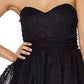Vestido Betsey Johnson Feminino Corselet Festa Pérola Contas Preto Tamanho 12