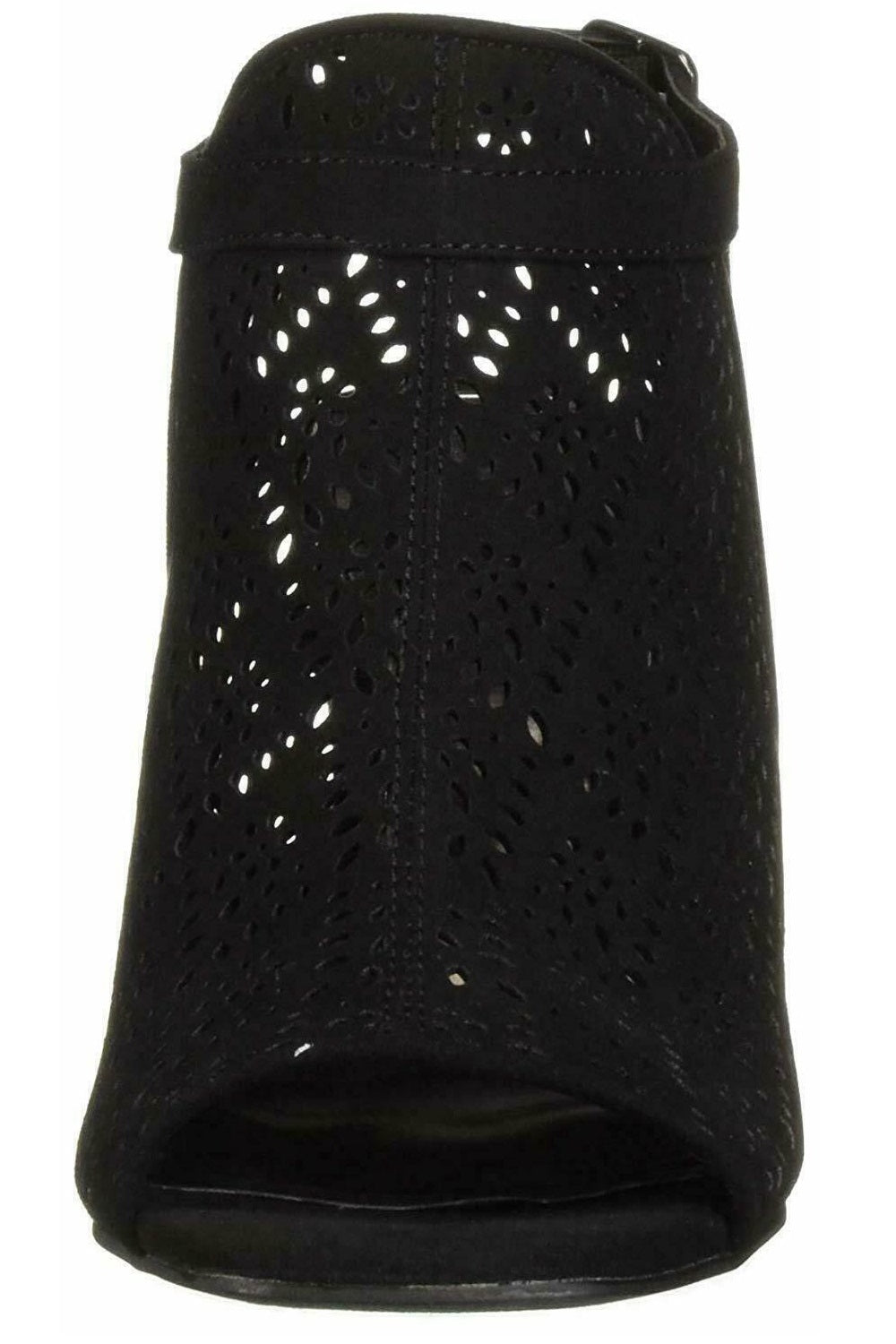 Sapatos femininos Carlos by Carlos Santana Gabrielle camurça peep toe plataforma casual preto tamanho 7,5 M