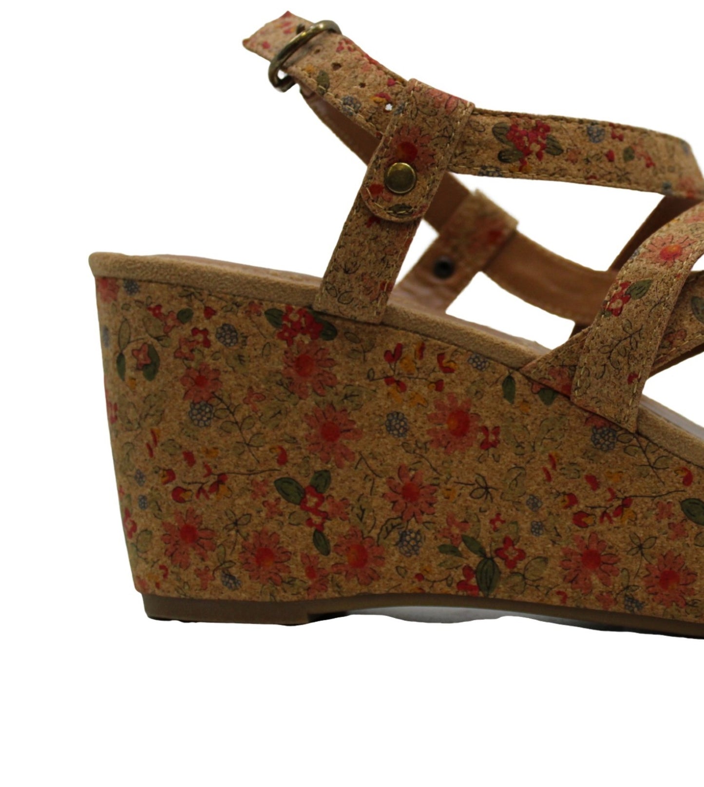 Sandálias femininas estilo &amp; co Ionna de couro sintético, marrom, tamanho 6,5 M