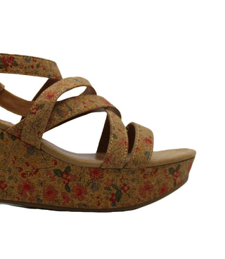 Sandálias femininas estilo &amp; co Ionna de couro sintético, marrom, tamanho 6,5 M