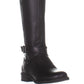 Botas de montaria Guss Haydin Faux Leather para mulheres, pretas, tamanho 7 M
