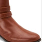 Botas femininas Jaimee com bico fechado e cano curto, tamanho 8,5, marrom, da NOSTOCK Charter Club